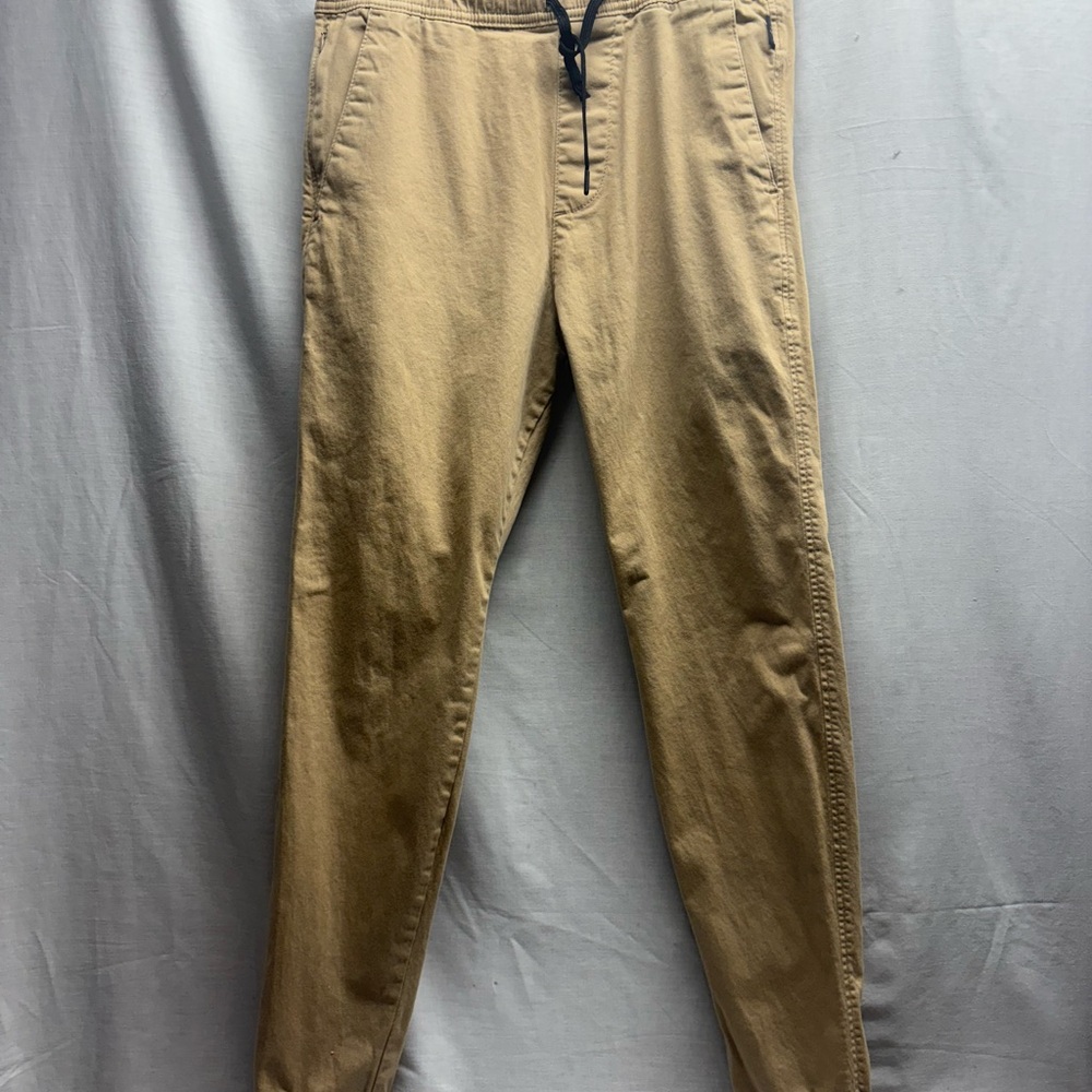 Hollister Men's Tan Joggers with Drawstring - Like New